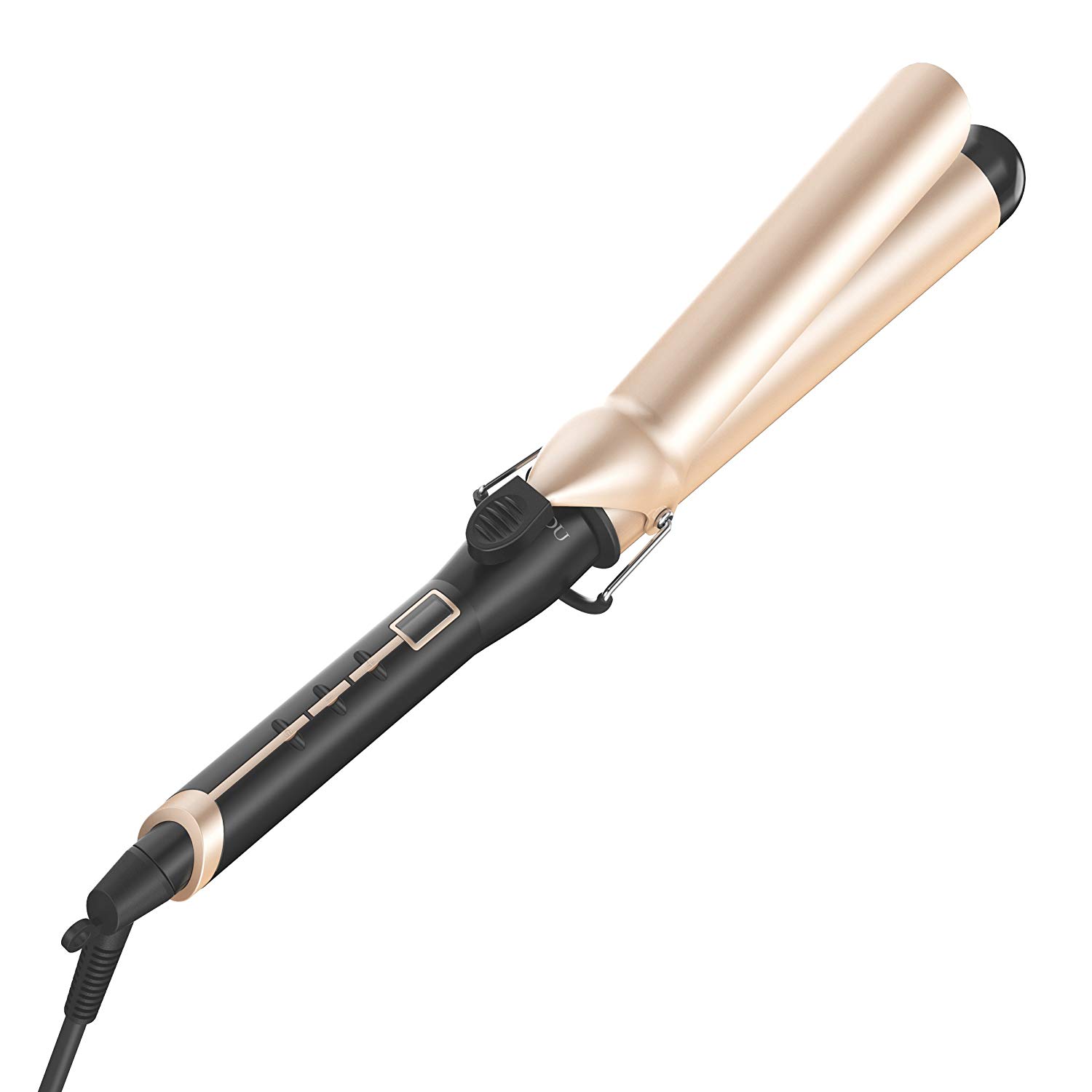 Anjou Curling Iron 1.5 inch with Tourmaline Ceramic Coating, Hair Curling Wand 1 1-2 inch with Anti-scalding Insulated Tip, Hair Salon Curler Waver Maker