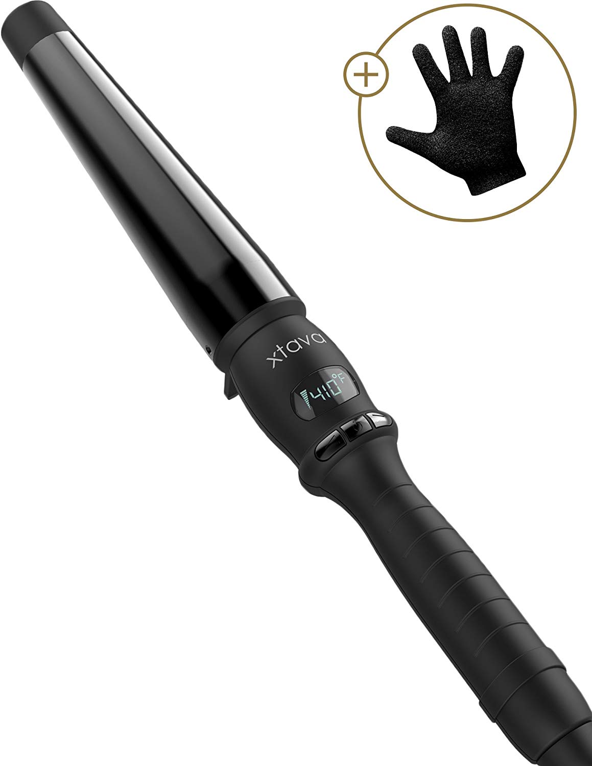 Xtava Twist Curl Curling Wand - 1 to 1.5 Inch Professional Hair Wand