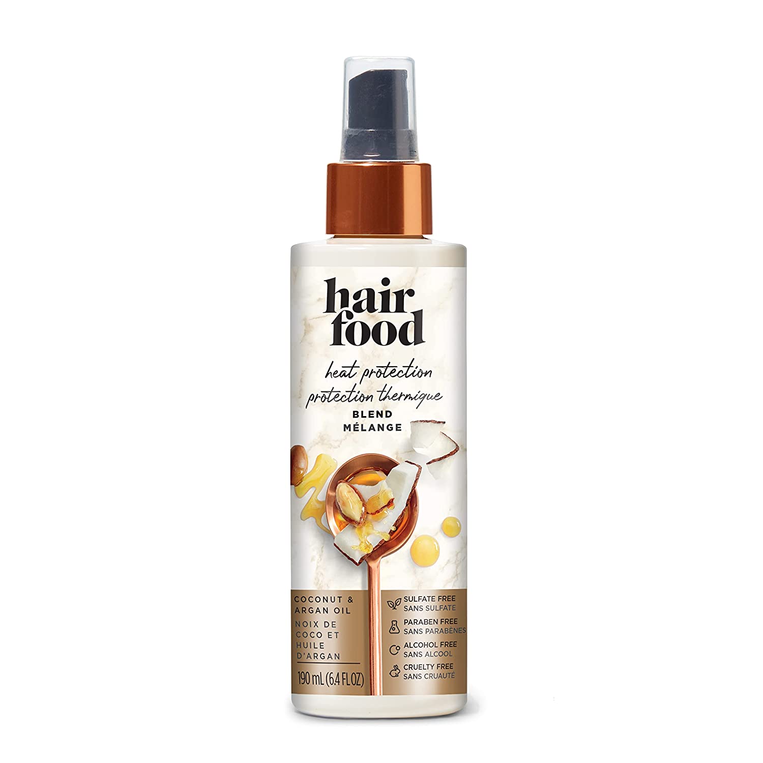Hair Food Coconut & Argan Oil Heat Protectant Spray Blend
