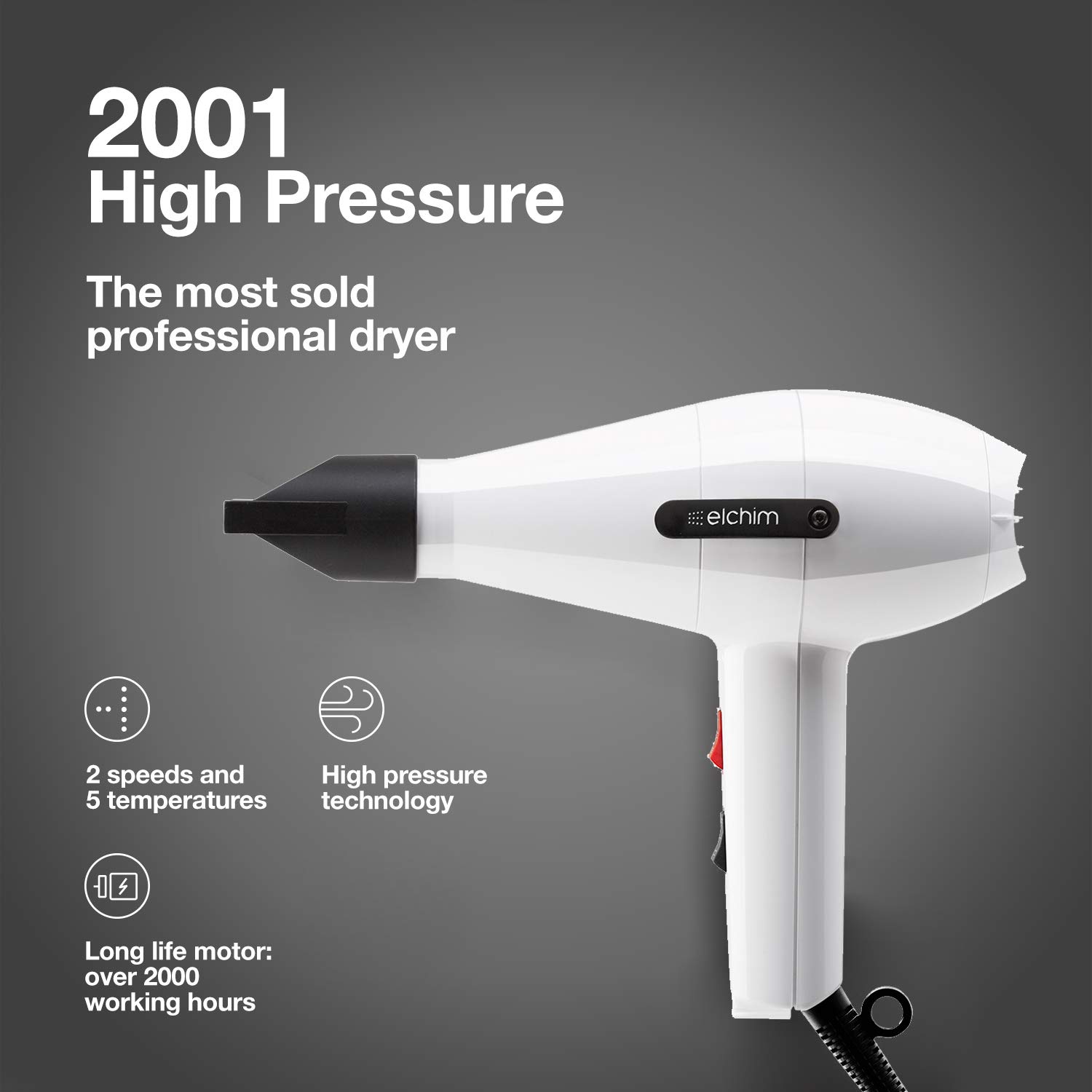 Elchim Classic 2001 High Pressure Hair Dryer