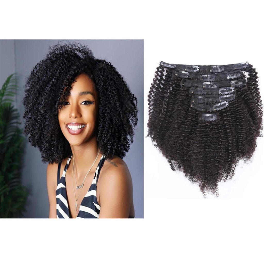 Loxxy Afro Kinky Curly Clip In Hair Extensions