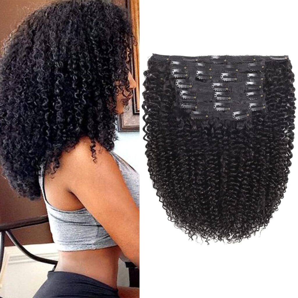 Rolisy Kinky Curly Clip In Hair Extensions