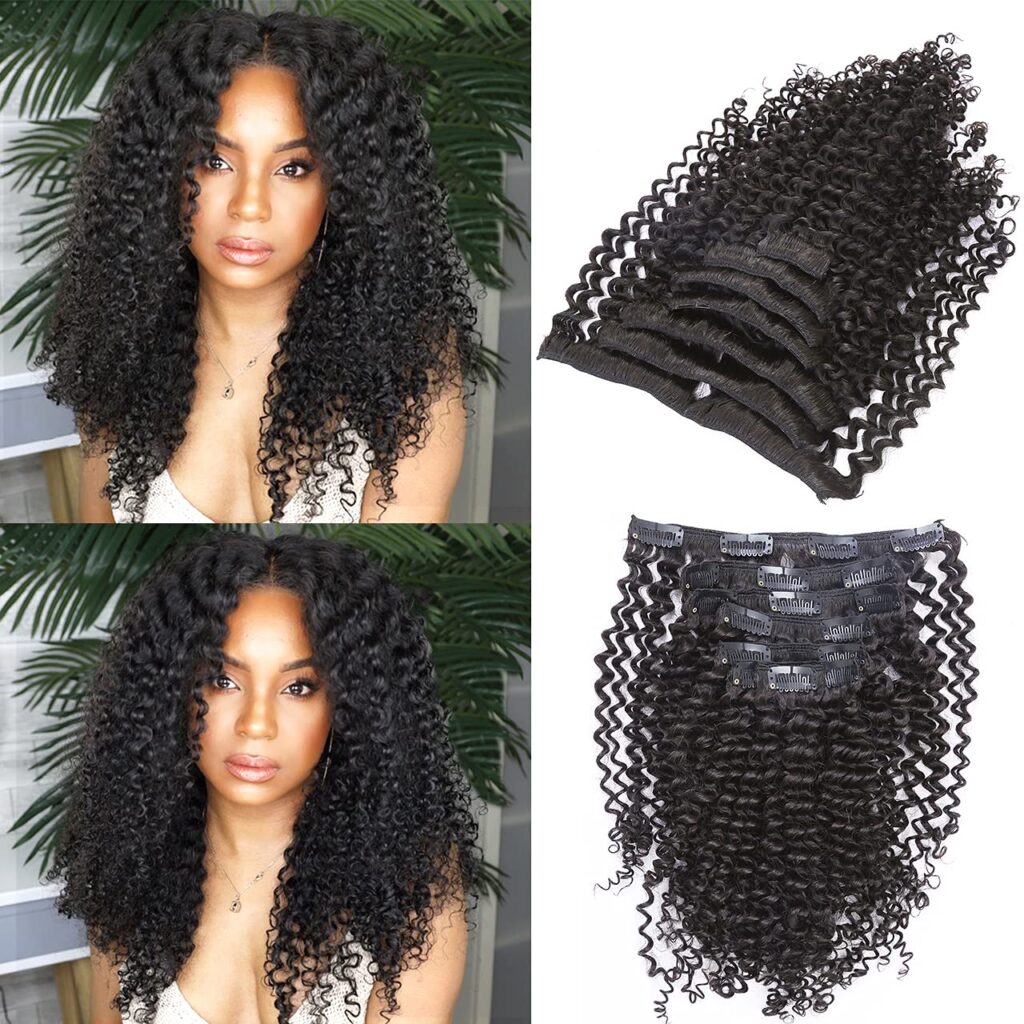 Anrosa Curly Clip-In Hair Extensions