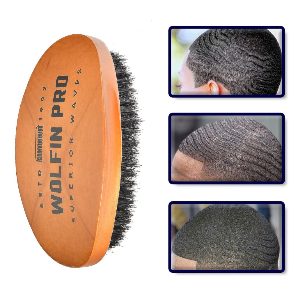 Wolfin Pro Natural Boar Bristle Brush - Medium Soft